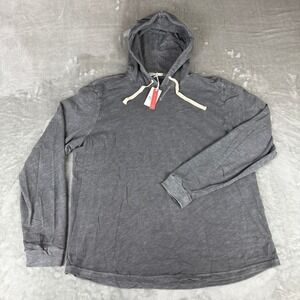 Marine Layer Vintage Heavy Slub Hoodie Mens Large Forged Iron Gray $88 New NWT